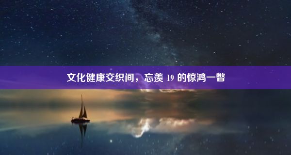 文化健康交织间，忘羡 19 的惊鸿一瞥