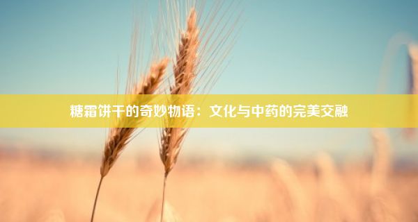 糖霜饼干的奇妙物语：文化与中药的完美交融