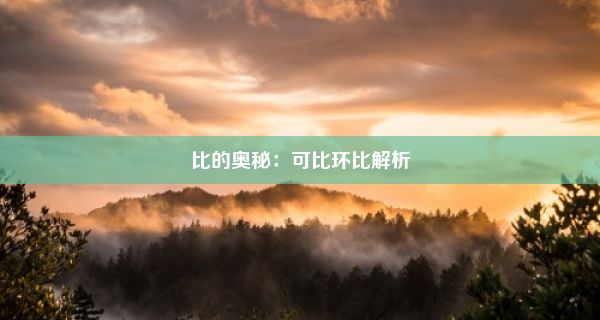 比的奥秘：可比环比解析