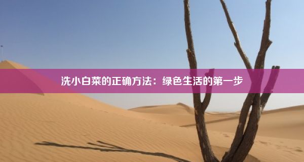 洗小白菜的正确方法：绿色生活的第一步