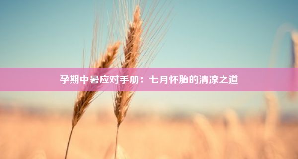 孕期中暑应对手册：七月怀胎的清凉之道