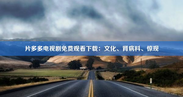 片多多电视剧免费观看下载：文化、肾病科、惊现