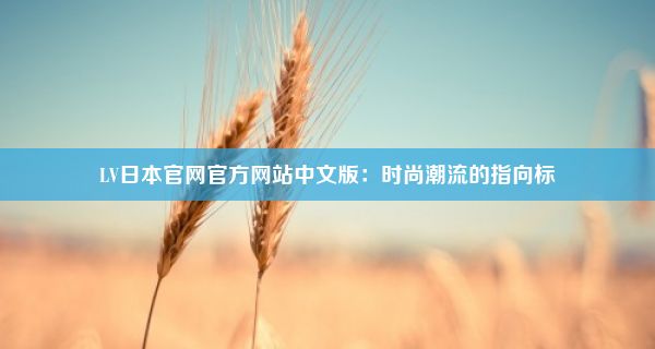 LV日本官网官方网站中文版：时尚潮流的指向标