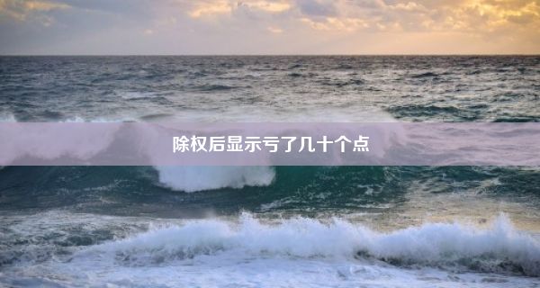 除权后显示亏了几十个点