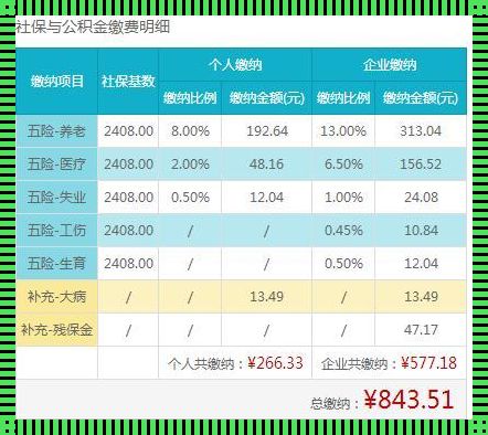 社保一般公司和个人各出多少
