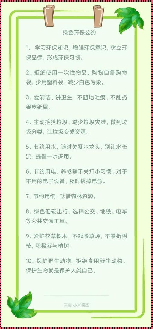 保护环境10条简单：让绿色行动成为日常生活