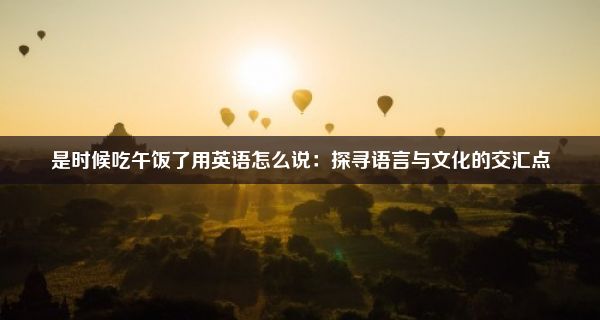 是时候吃午饭了用英语怎么说：探寻语言与文化的交汇点