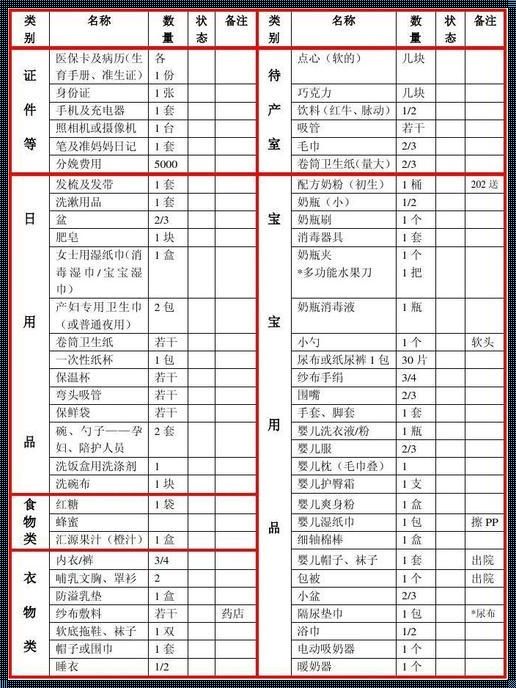 “孕育之旅：待产清单的讽刺意味”